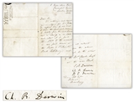 Charles Darwin Letter Signed From 1864